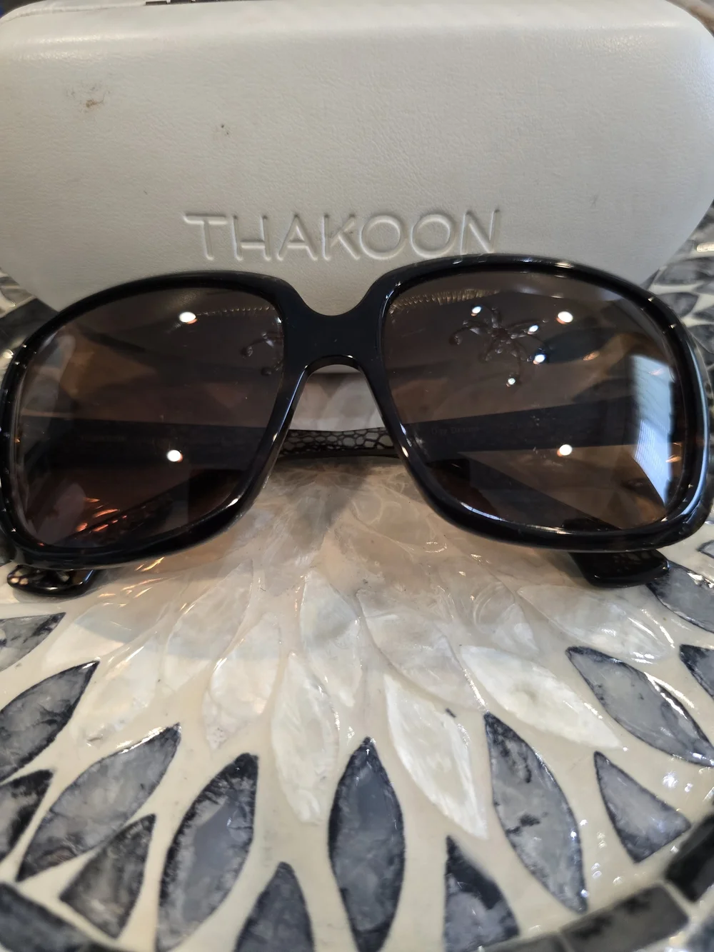 Thakoon Black-Brown Gradient Oversized Women's Sunglasses